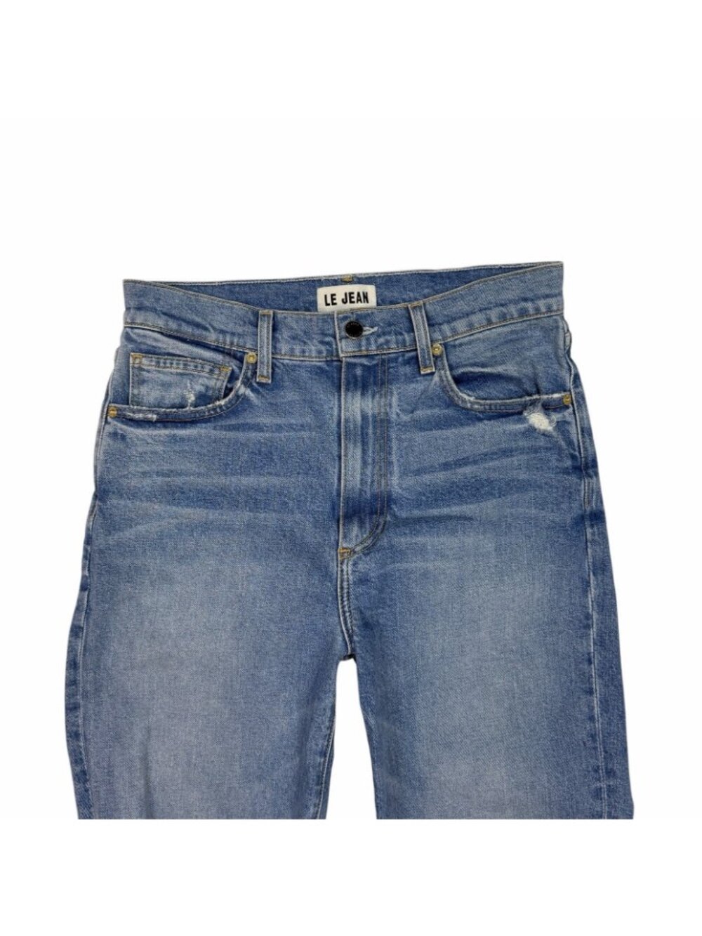 LE JEANS by Charlie Gay Sabine Ankle Straight Size 29 Waist Distressed Raw Hems - Picture 6 of 10